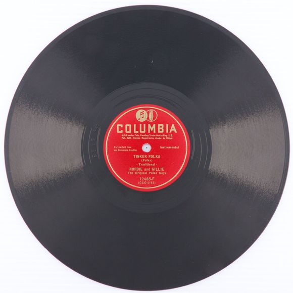 Norbie And Gillie - La-La Waltz / Tinker Polka - 1950 10" 78 rpm Record 12485-F - Picture 4 of 16